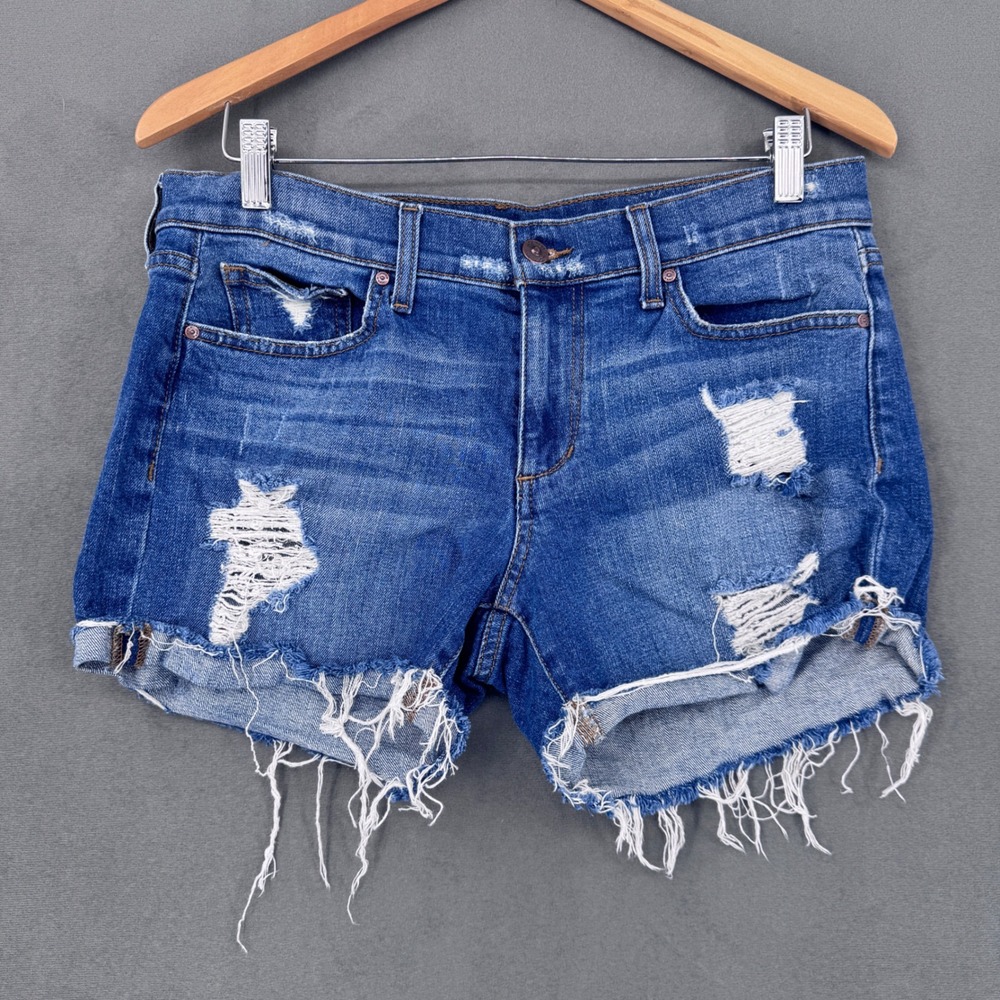 Joe's Jeans Distressed Denim Shorts Womens 29 Blue Frayed Raw Hem Festival Boho